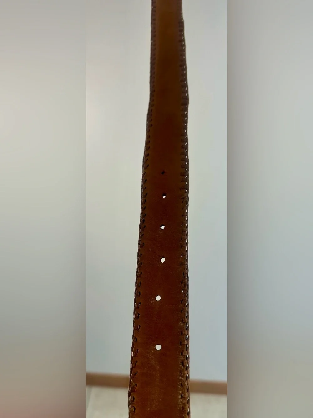 Guatemalan Tooled Handmade Multicolor Leather Belt - Rainbow Stripe 34-38”